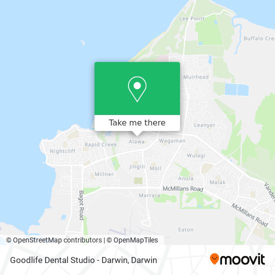 Mapa Goodlife Dental Studio - Darwin