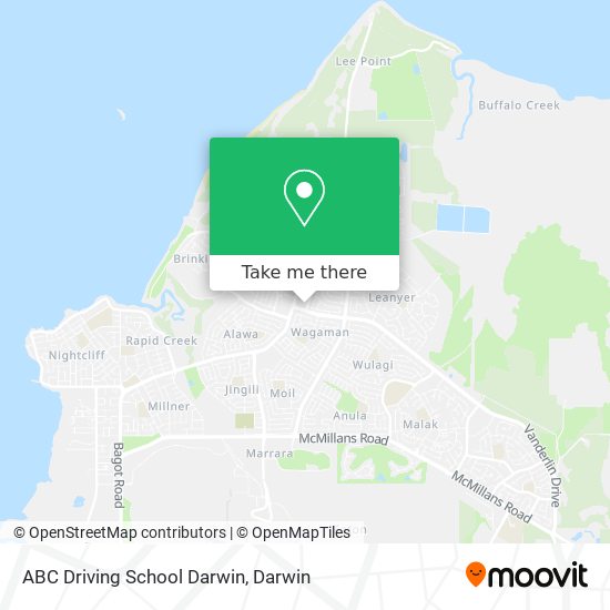 ABC Driving School Darwin map
