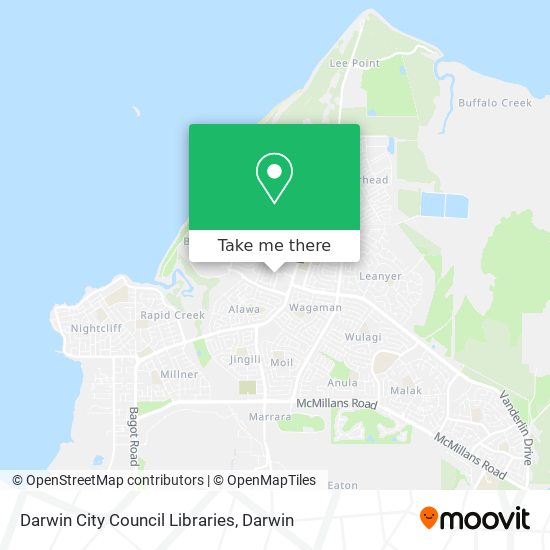 Darwin City Council Libraries map