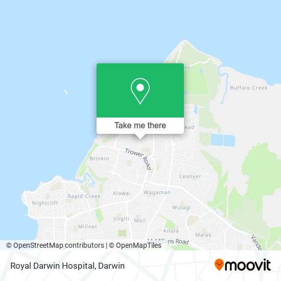 Mapa Royal Darwin Hospital