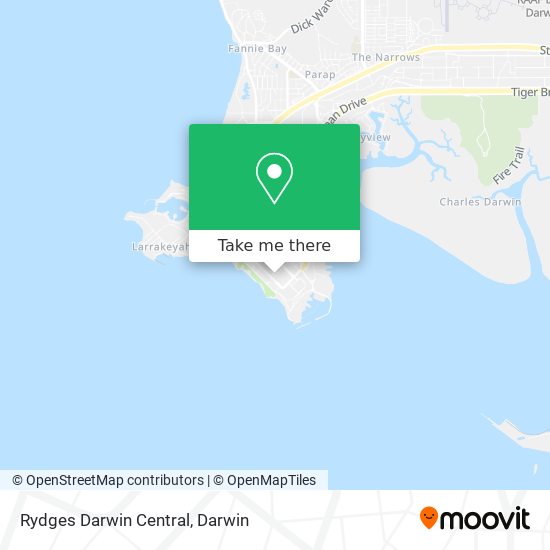 Rydges Darwin Central map