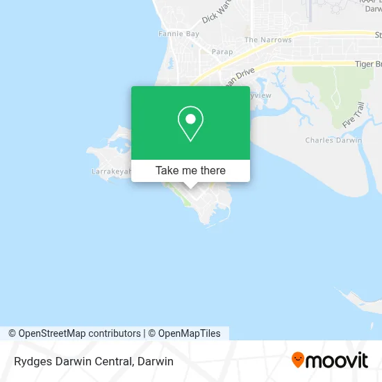 Mapa Rydges Darwin Central