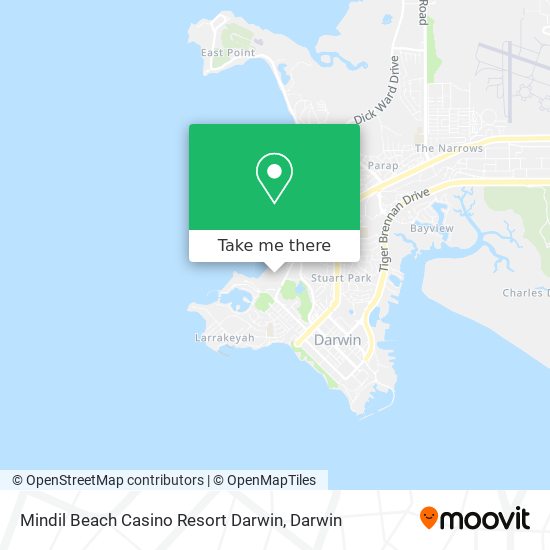 Mapa Mindil Beach Casino Resort Darwin