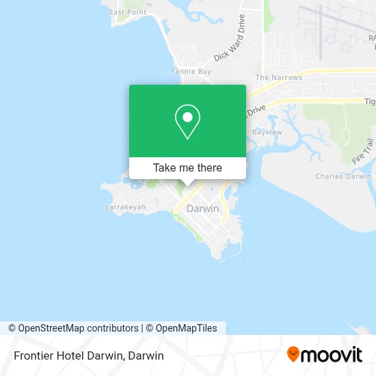 Mapa Frontier Hotel Darwin