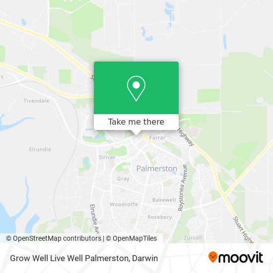 Grow Well Live Well Palmerston map