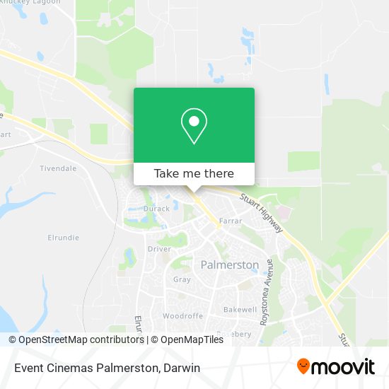 Event Cinemas Palmerston map