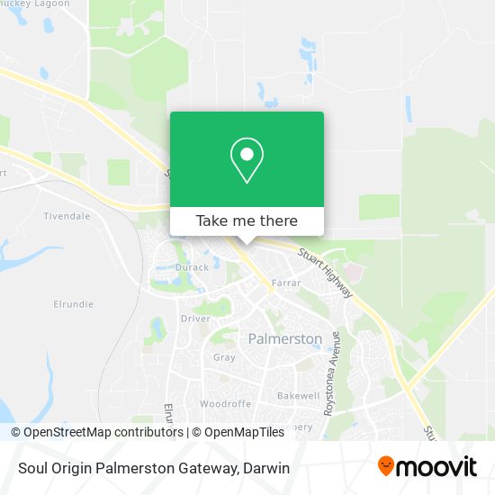 Soul Origin Palmerston Gateway map