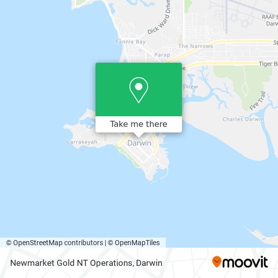 Mapa Newmarket Gold NT Operations