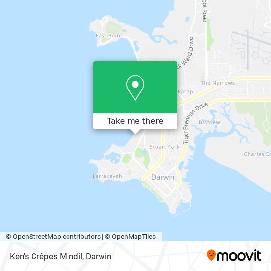 Ken's Crêpes Mindil map