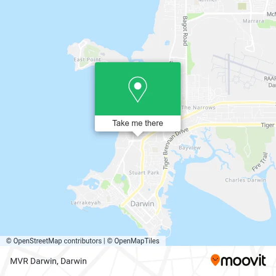 Mapa MVR Darwin