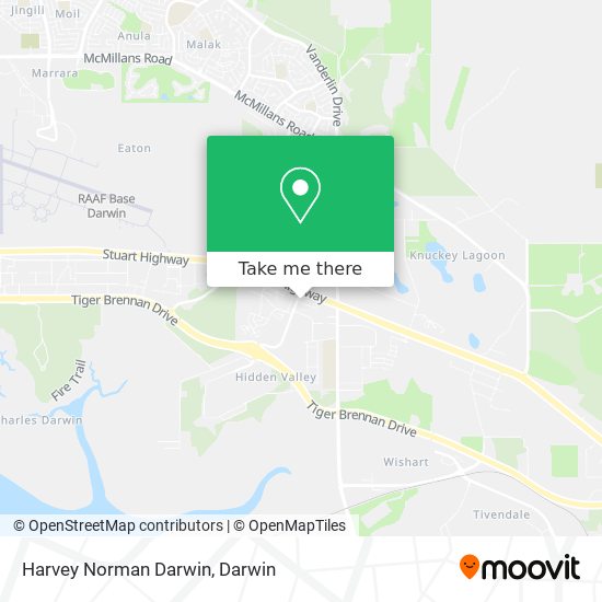 Harvey Norman Darwin map
