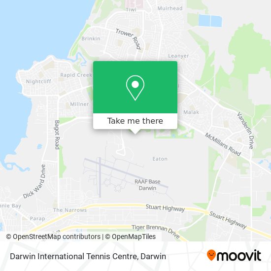 Mapa Darwin International Tennis Centre