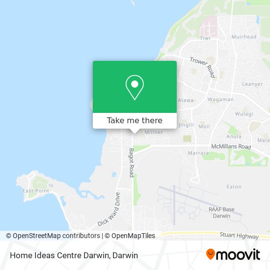 Mapa Home Ideas Centre Darwin