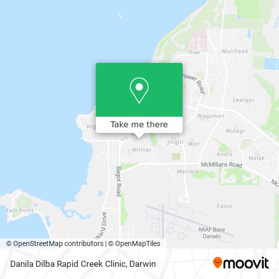 Danila Dilba Rapid Creek Clinic map