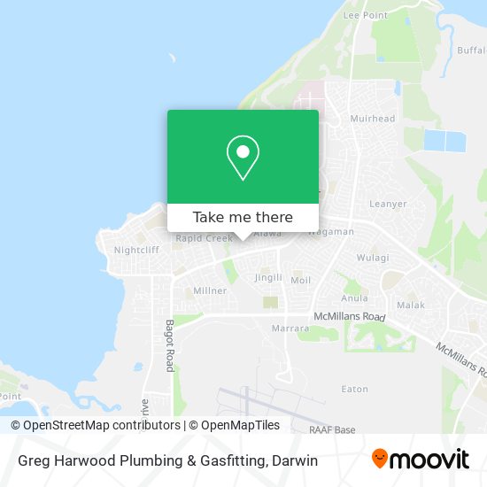 Greg Harwood Plumbing & Gasfitting map