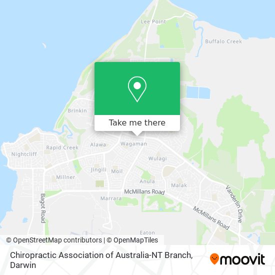 Chiropractic Association of Australia-NT Branch map