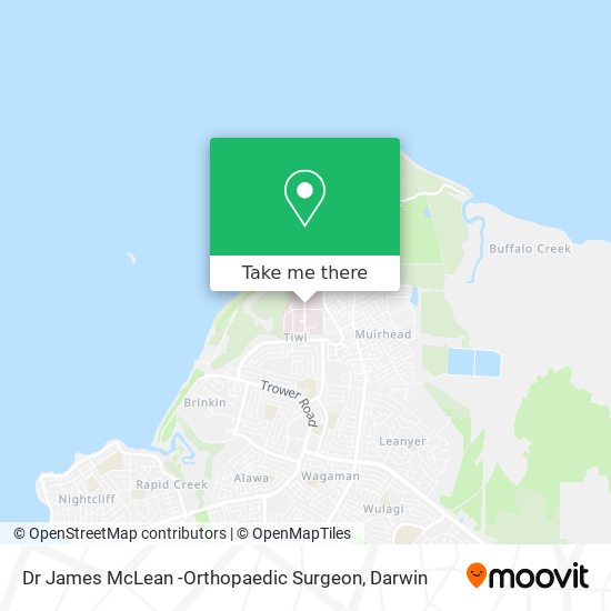 Dr James McLean -Orthopaedic Surgeon map