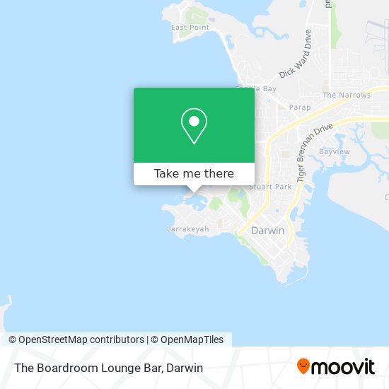 Mapa The Boardroom Lounge Bar