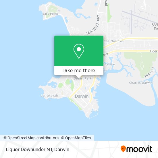 Liquor Downunder NT map