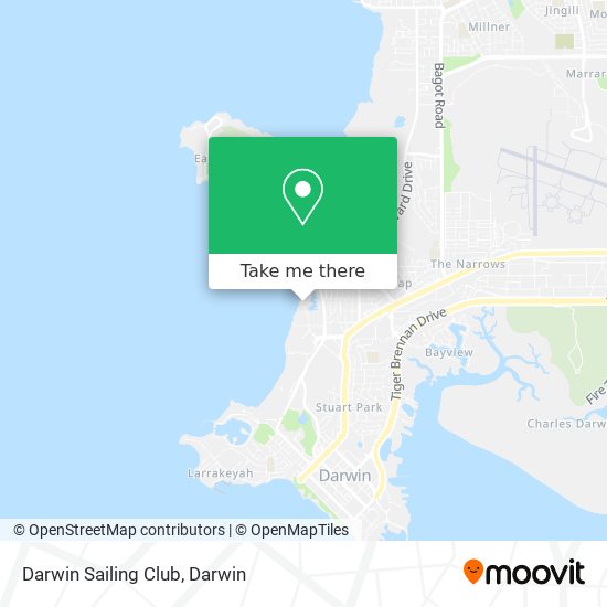Mapa Darwin Sailing Club