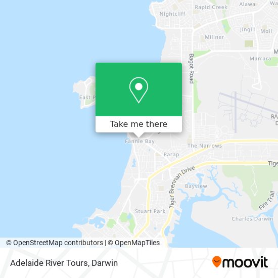 Adelaide River Tours map