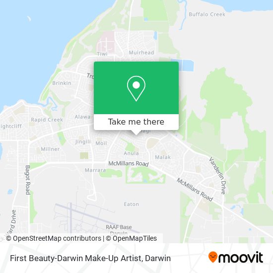 First Beauty-Darwin Make-Up Artist map