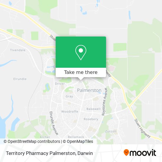 Mapa Territory Pharmacy Palmerston