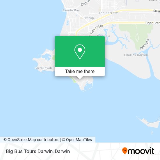 Big Bus Tours Darwin map