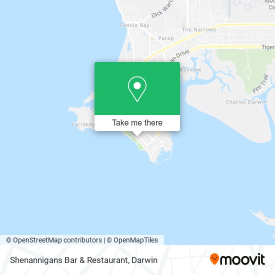 Mapa Shenannigans Bar & Restaurant