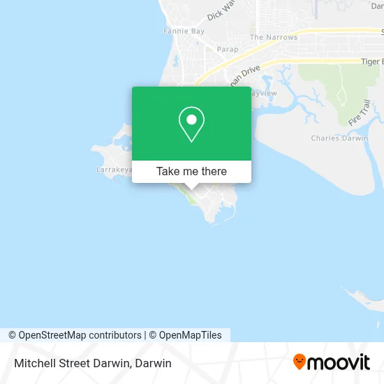 Mapa Mitchell Street Darwin