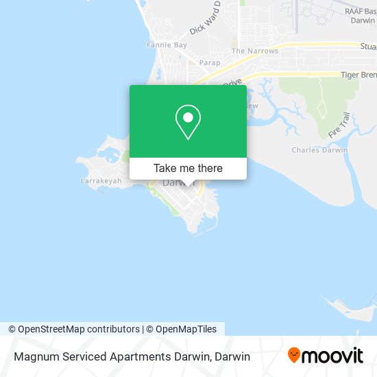 Mapa Magnum Serviced Apartments Darwin