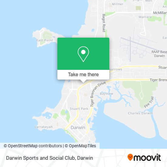Darwin Sports and Social Club map