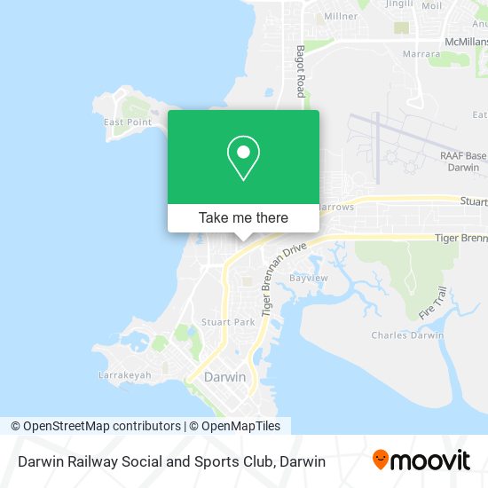 Darwin Railway Social and Sports Club map