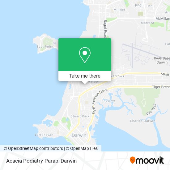 Acacia Podiatry-Parap map