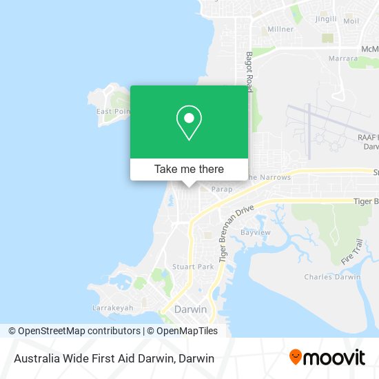 Australia Wide First Aid Darwin map