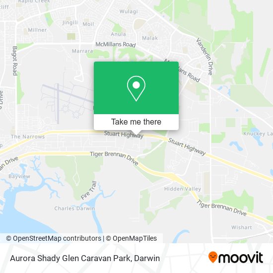 Aurora Shady Glen Caravan Park map