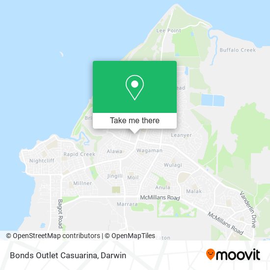 How to get to Bonds Outlet Casuarina in Nakara by Bus?