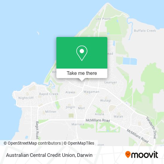 Australian Central Credit Union map