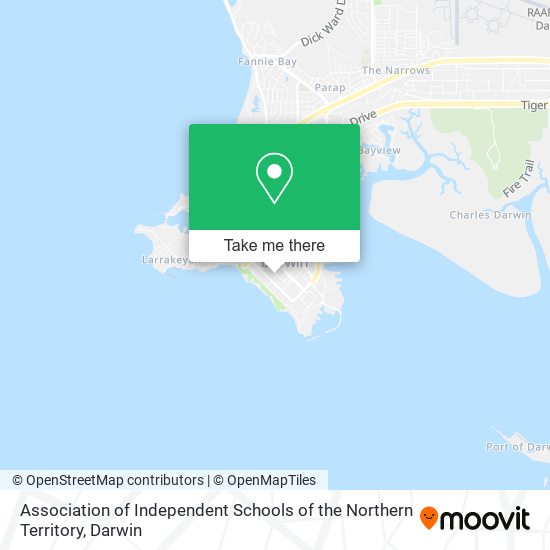 Association of Independent Schools of the Northern Territory map