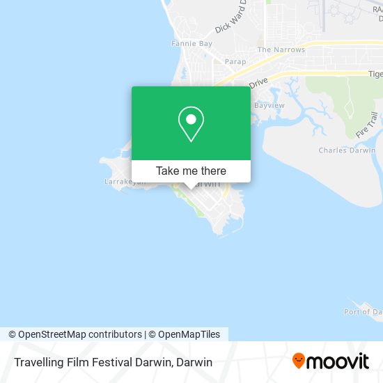 Mapa Travelling Film Festival Darwin