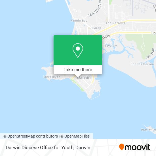 Darwin Diocese Office for Youth map