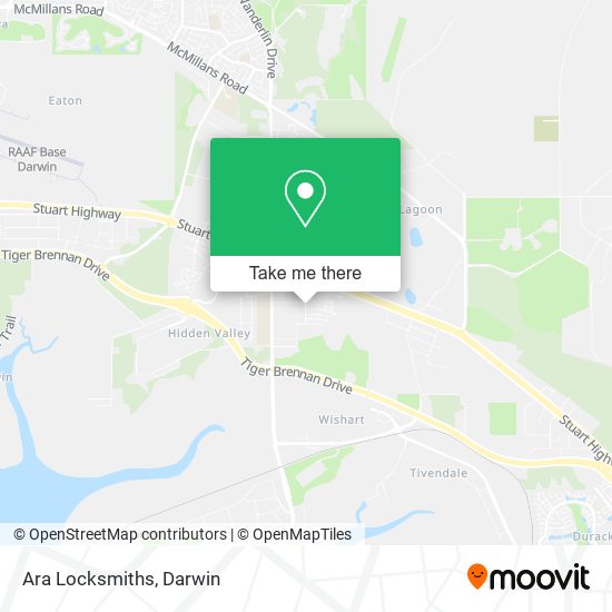 Ara Locksmiths map