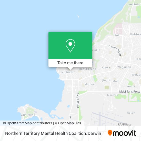 Northern Territory Mental Health Coalition map
