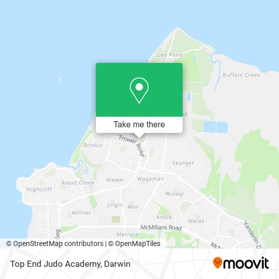 Mapa Top End Judo Academy