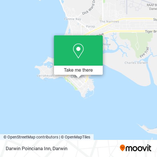 Mapa Darwin Poinciana Inn