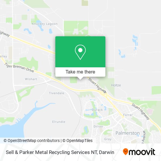 Sell & Parker Metal Recycling Services NT map