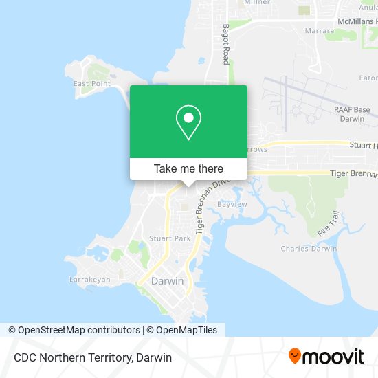 Mapa CDC Northern Territory