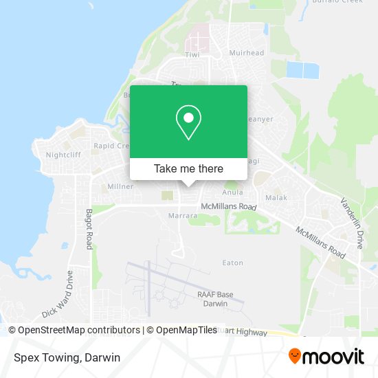 Spex Towing map