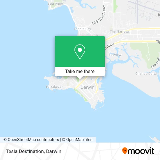 Mapa Tesla Destination