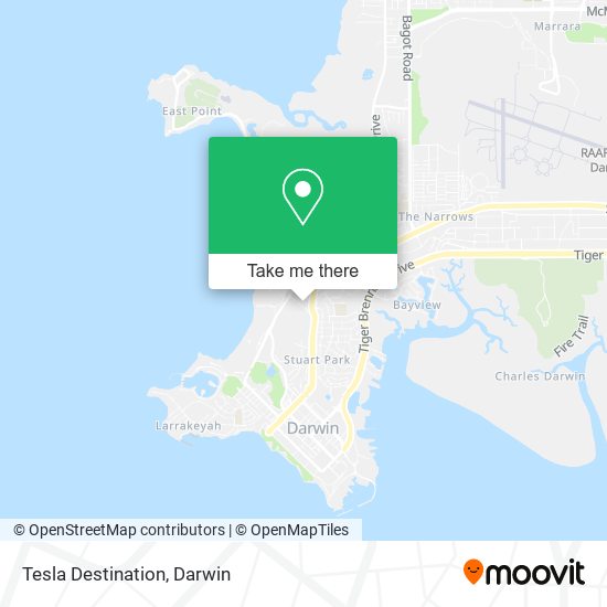 Tesla Destination map